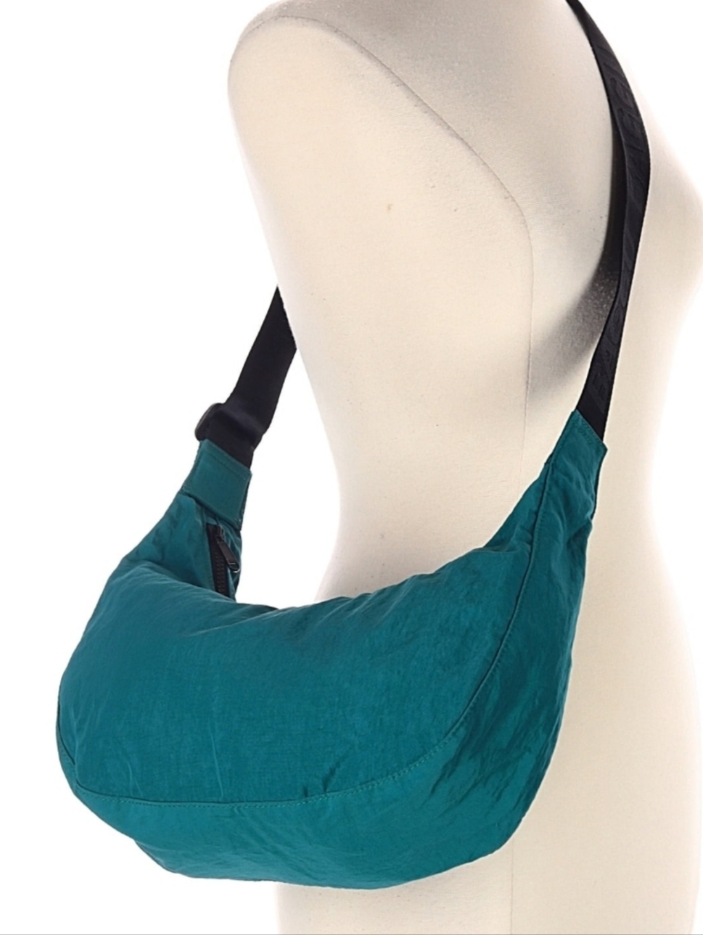 HTF BAGGU MEDIUM NYLON CRESCENT HOBO BAG - MALACHITE - Picture 3 of 7